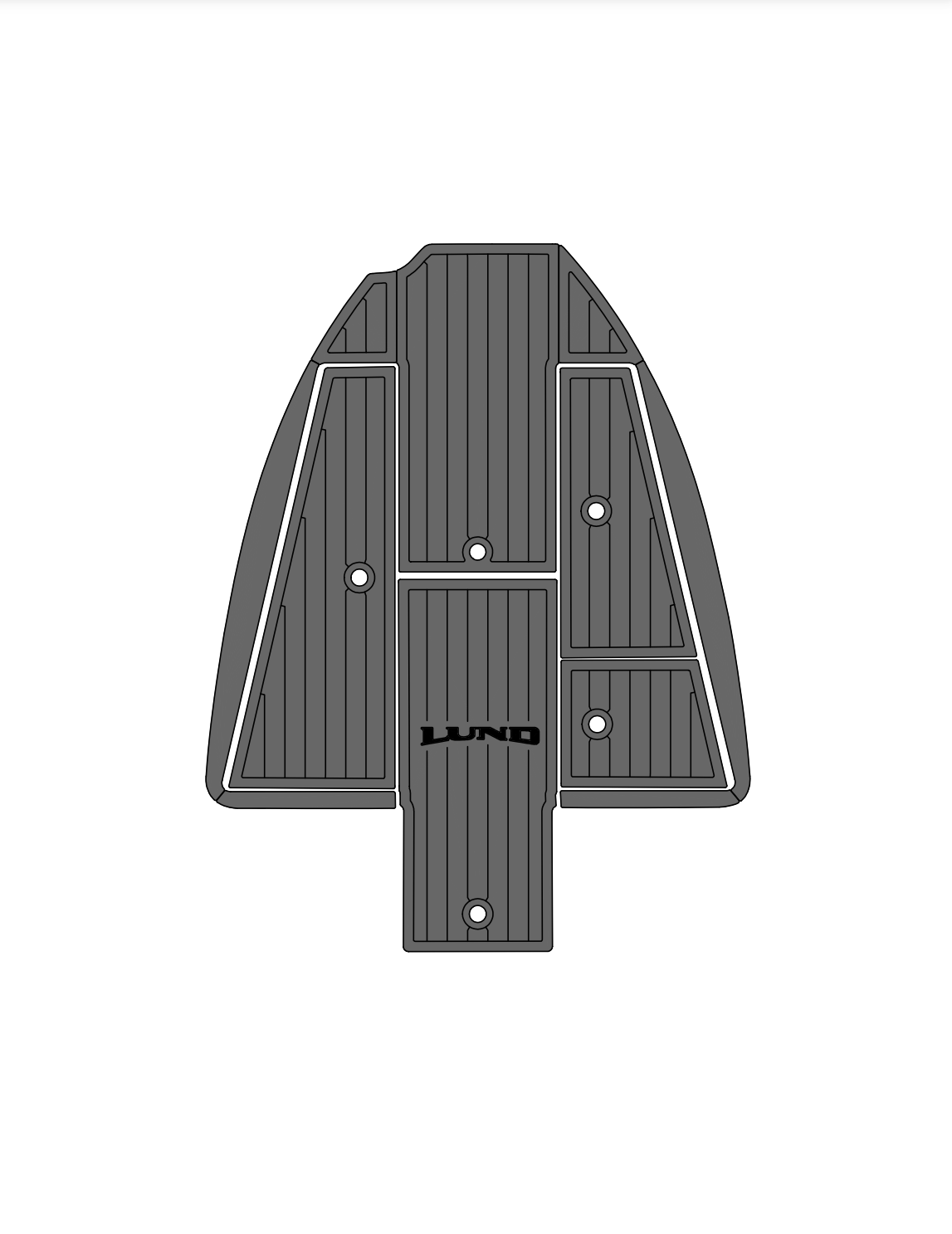 Lund Pro-V 219 GL Front Deck Carpet Replacement Kit — AFT-TEK